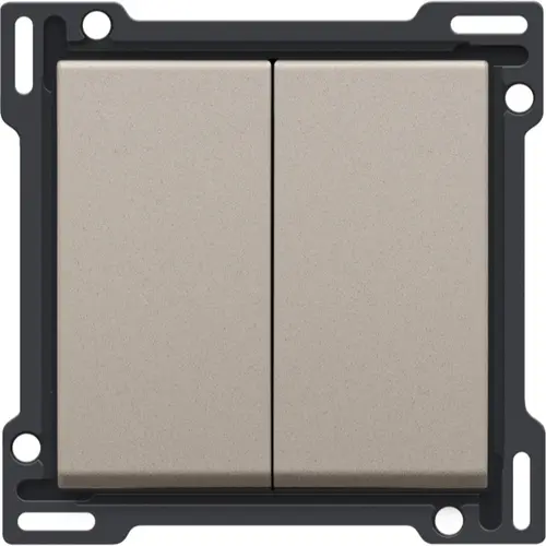 Niko 140-61505 Intense afwerkingsset voor dubbele schakelaar of drukknop claystone textured