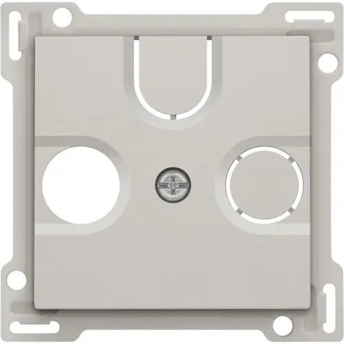 Niko 141-69593 Intense afwerkingsset voor tv-/FM-coax met uitbreekbare satellietaansluiting light grey