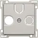 Niko 141-69593 Intense afwerkingsset voor tv-/FM-coax met uitbreekbare satellietaansluiting light grey