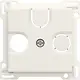 Niko 139-69593 Intense afwerkingsset voor tv-/FM-coax met uitbreekbare satellietaansluiting cotton white textured