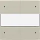 Niko 138-40350 Intense afwerkingsset voor 4-voudige potentiaalvrije drukknop 24 V met led en tekstveld sand textured