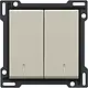Niko 138-61507 Intense afwerkingsset met dubbele lens voor dubbele schakelaar of drukknop sand textured