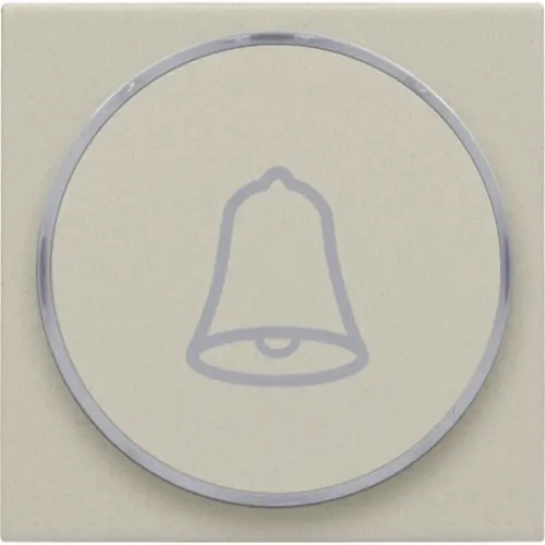 Niko 138-64007 Intense afwerkingsset met doorschijnende ring met belsymbool voor 6 A-drukknop sand textured