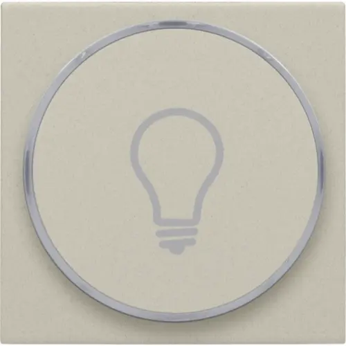 Niko 138-64008 Intense afwerkingsset met doorschijnende ring met lampsymbool voor 6 A-drukknop sand textured