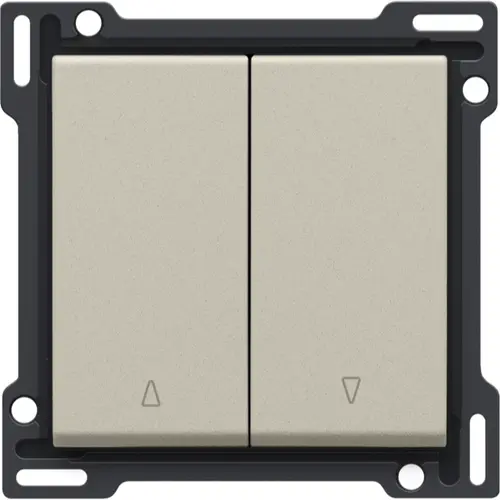 Niko 138-65914 Intense afwerkingsset voor tweevoudige rolluikdrukknop sand textured