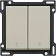 Niko 138-65914 Intense afwerkingsset voor tweevoudige rolluikdrukknop sand textured