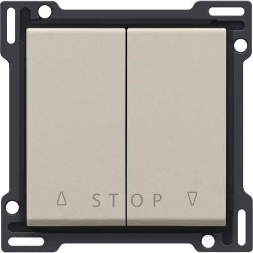 Niko 138-65918 Intense afwerkingsset voor tweevoudige rolluikdrukknop met elektronische sturing sand textured
