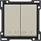 Niko 138-65918 Intense afwerkingsset voor tweevoudige rolluikdrukknop met elektronische sturing sand textured