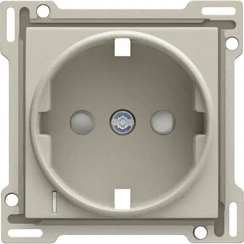 Niko 138-66908 Intense afwerkingsset voor stopcontact met randaarde, beschermingsafsluiters en spanningsaanduiding sand textured