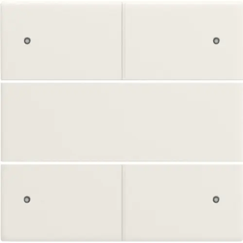 Niko 139-40150 Intense afwerkingsset voor 4-voudige potentiaalvrije drukknop 24 V met leds cotton white textured