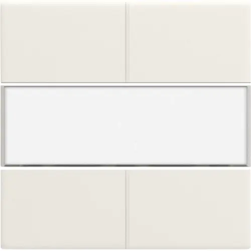 Niko 139-40250 Intense afwerkingsset voor 4-voudige potentiaalvrije drukknop 24 V met tekstveld cotton white textured