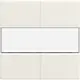 Niko 139-40250 Intense afwerkingsset voor 4-voudige potentiaalvrije drukknop 24 V met tekstveld cotton white textured