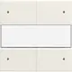 Niko 139-40350 Intense afwerkingsset voor 4-voudige potentiaalvrije drukknop 24 V met led en tekstveld cotton white textured