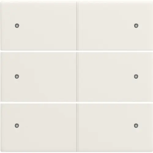 Niko 139-60150 Intense afwerkingsset voor 6-voudige potentiaalvrije drukknop 24 V met leds cotton white textured