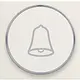 Niko 139-64007 Intense afwerkingsset met doorschijnende ring met belsymbool voor 6 A-drukknop cotton white textured