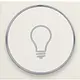 Niko 139-64008 Intense afwerkingsset met doorschijnende ring met lampsymbool voor 6 A-drukknop cotton white textured