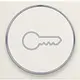 Niko 139-64009 Intense afwerkingsset met doorschijnende ring met sleutelsymbool voor 6 A-drukknop cotton white textured