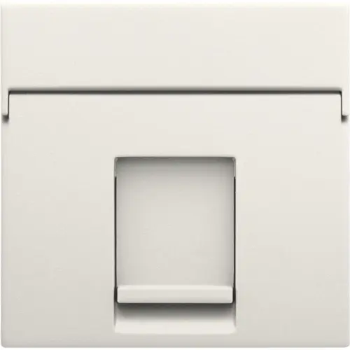 Niko 139-65100 Intense centraalplaat voor 1 RJ-data-aansluiting cotton white textured
