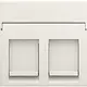 Niko 139-65200 Intense centraalplaat voor 2 RJ-data-aansluitingen cotton white textured