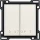 Niko 139-65918 Intense afwerkingsset voor tweevoudige rolluikdrukknop met elektronische sturing cotton white textured