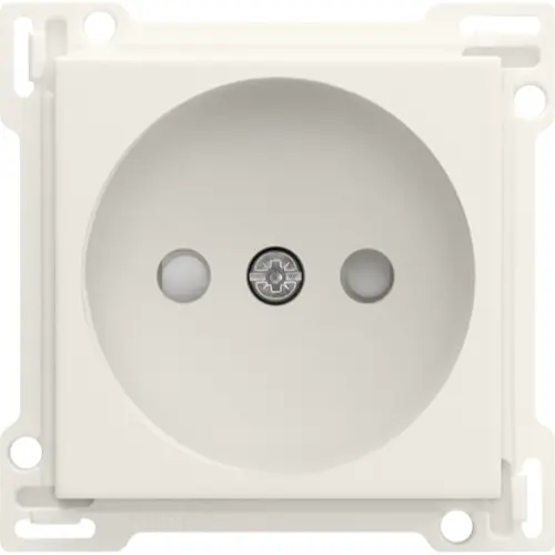 Niko 139-66501 Intense afwerkingsset voor stopcontact zonder aarding met beschermingsafsluiters cotton white textured