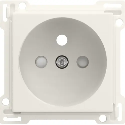 Niko 139-66601 Intense afwerkingsset voor stopcontact met penaarde en beschermingsafsluiters cotton white textured