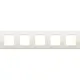 Niko 139-76005 Intense afdekplaat 5-voudig cotton white textured