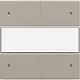 Niko 140-40350 Intense afwerkingsset voor 4-voudige potentiaalvrije drukknop 24 V met led en tekstveld claystone textured