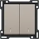 Niko 140-61507 Intense afwerkingsset met dubbele lens voor dubbele schakelaar of drukknop claystone textured