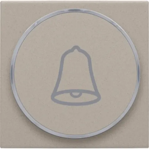 Niko 140-64007 Intense afwerkingsset met doorschijnende ring met belsymbool voor 6 A-drukknop claystone textured
