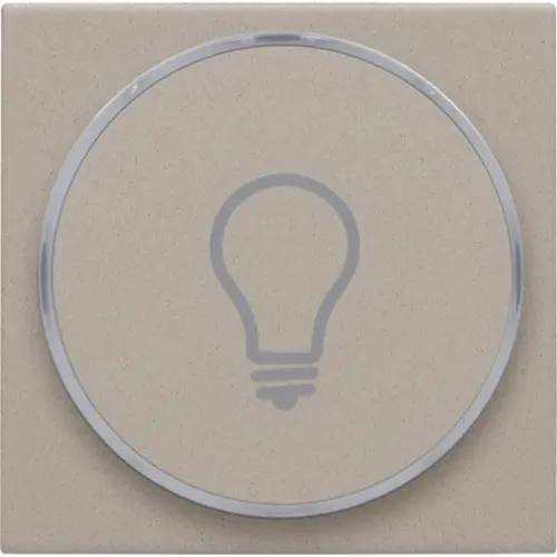 Niko 140-64008 Intense afwerkingsset met doorschijnende ring met lampsymbool voor 6 A-drukknop claystone textured