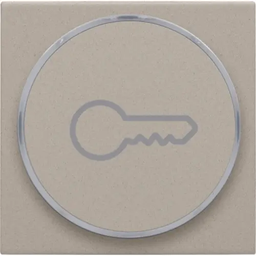 Niko 140-64009 Intense afwerkingsset met doorschijnende ring met sleutelsymbool voor 6 A-drukknop claystone textured