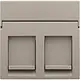 Niko 140-65200 Intense centraalplaat voor 2 RJ-data-aansluitingen claystone textured