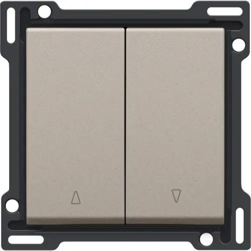 Niko 140-65914 Intense afwerkingsset voor tweevoudige rolluikdrukknop claystone textured