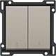 Niko 140-65914 Intense afwerkingsset voor tweevoudige rolluikdrukknop claystone textured