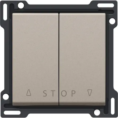 Niko 140-65918 Intense afwerkingsset voor tweevoudige rolluikdrukknop met elektronische sturing claystone textured