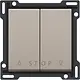 Niko 140-65918 Intense afwerkingsset voor tweevoudige rolluikdrukknop met elektronische sturing claystone textured