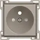 Niko 140-66601 Intense afwerkingsset voor stopcontact met penaarde en beschermingsafsluiters claystone textured