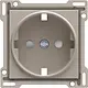 Niko 140-66901 Intense afwerkingsset voor stopcontact met randaarde en beschermingsafsluiters claystone textured