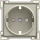 Niko 138-66901 Intense afwerkingsset voor stopcontact met randaarde en beschermingsafsluiters sand textured