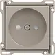 Niko 140-66501 Intense afwerkingsset voor stopcontact zonder aarding met beschermingsafsluiters claystone textured