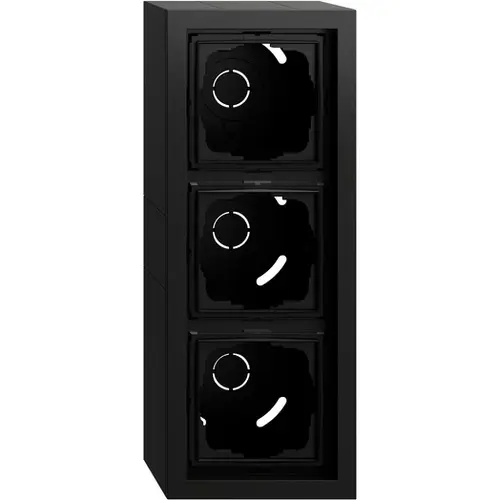 Gira 106374 opbouwbak 3-voudig F200 zwart mat