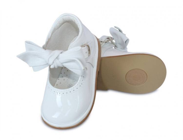 Borboleta Borboleta White Patent Vitoria Bow Shoe