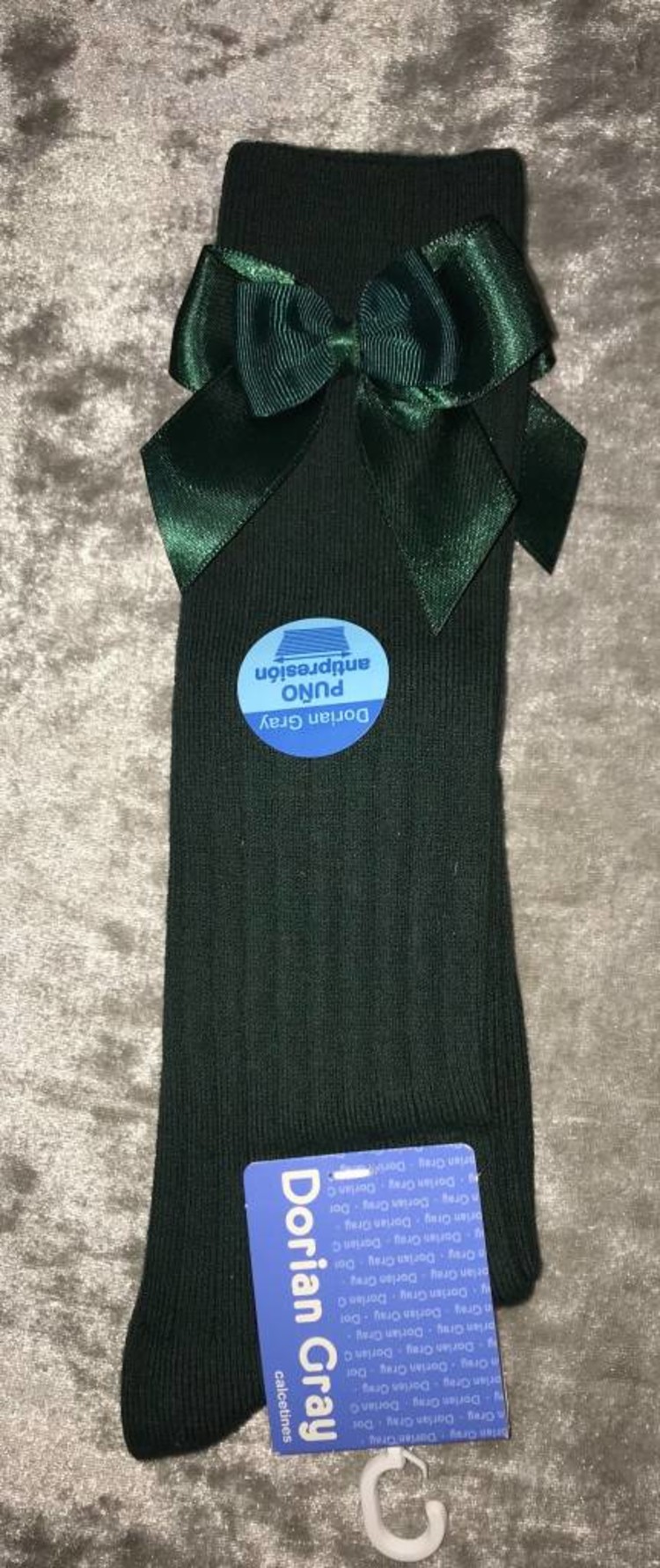 Dorian Gray woolen knee high socks with bow