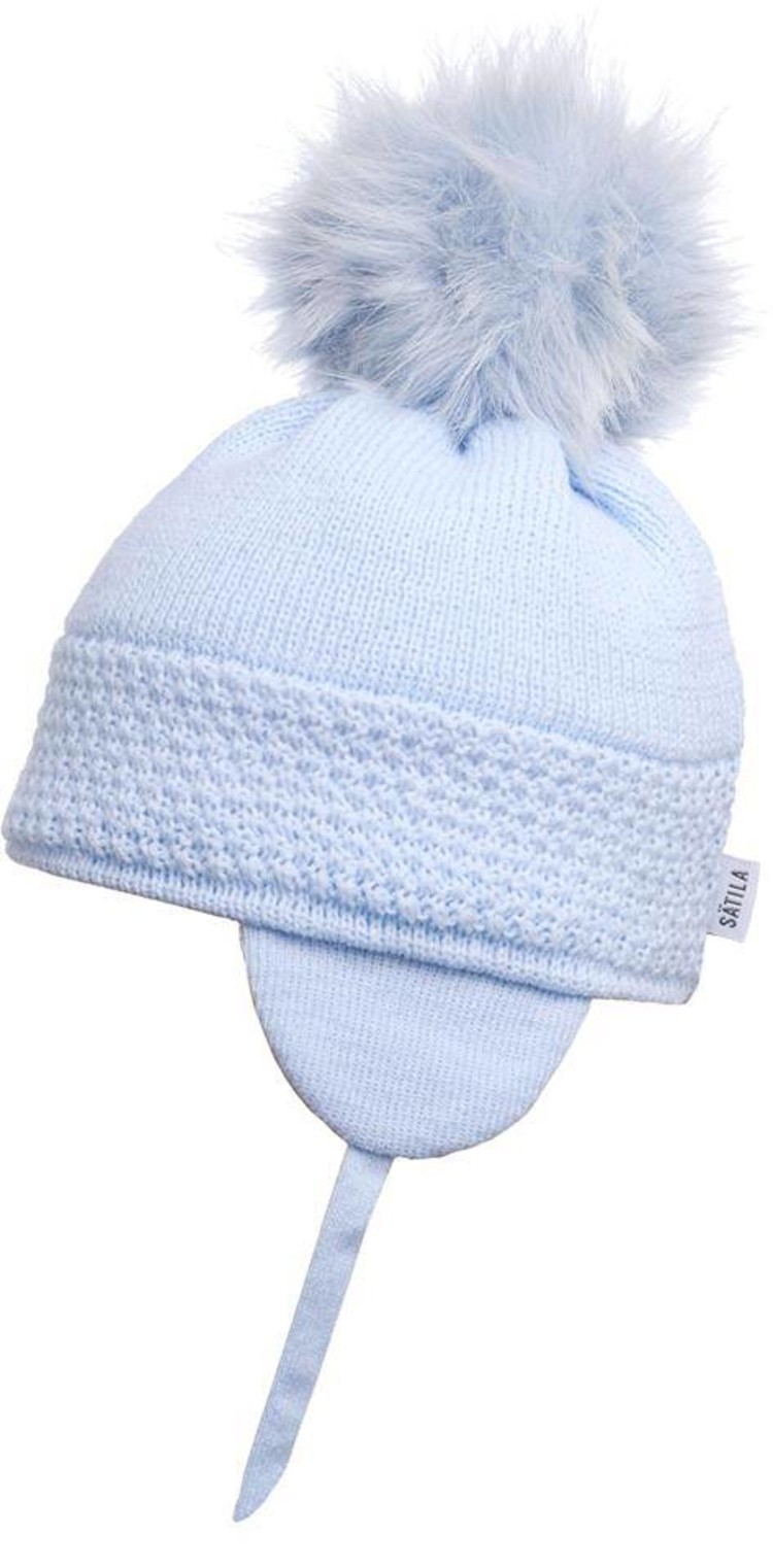 Satila Daisy Single Pom Pom Hat - Blue