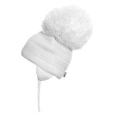 Satila Satila Tuva Large Pom Pom Hat - White