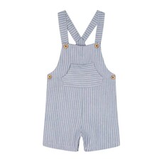 Absorba Boys Blue Linen Stripe Dungaree