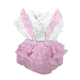 iDO iDO Mouse Tee & Pink Gingham Bloomers Set - 18 MONTHS