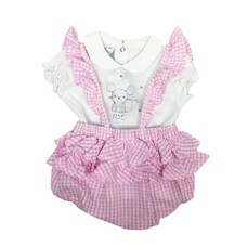 iDO iDO Mouse Tee & Pink Gingham Bloomers Set - 18 MONTHS