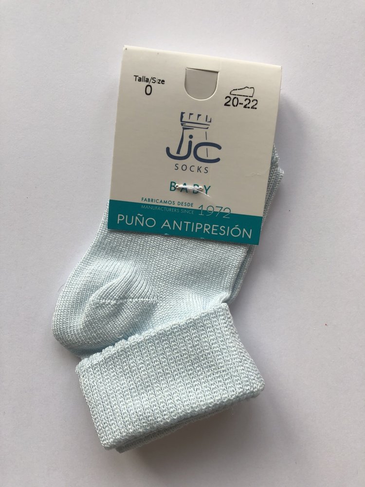 JC Socks JC Socks Pale Blue Fold Over Cuff